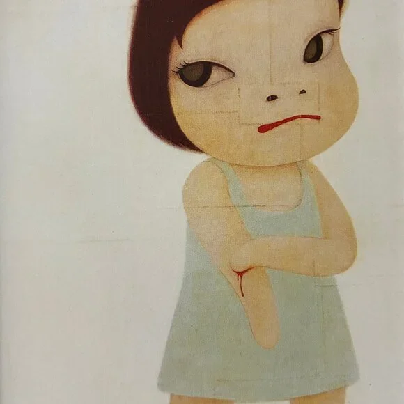 NWT ART PRINT WITH MAT: Slight Fever, Yoshitomo Nara - Picture 3 of 3